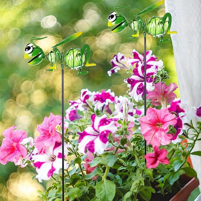 Viveta 2 Pack Solar Figurine Lights, Garden Solar Lights Stake | Ant Decorative Solar Light for Garden Pathway Patio, Waterproof Outdoor Decor