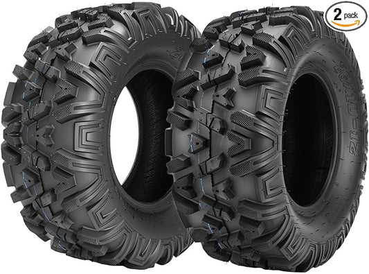 PHILTOP 26x10-12 ATV UTV Tires, 6-Ply Super Mud 26x10-12 ATV All-Terrain Tires for Riding Mowers, Golf Carts, Off-Road,2 Pcs,Tubeless (Z-199)