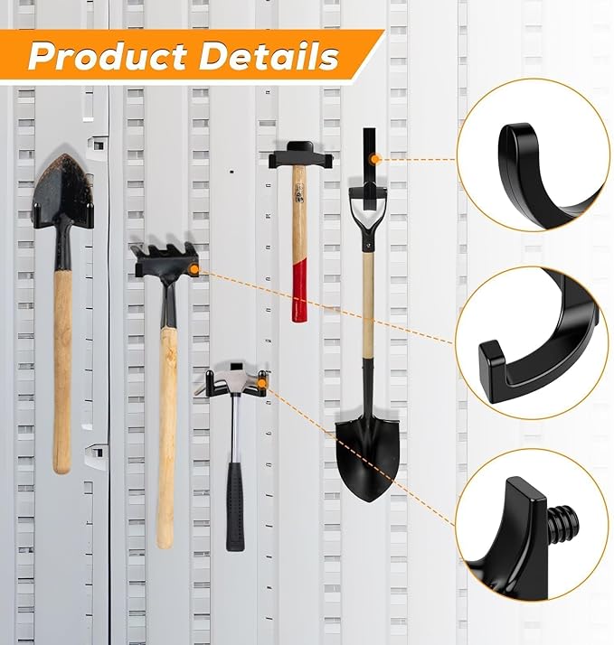 Storage Sheds Hooks J U V-Shape Hangers Tool Set for Suncast/Craftsman Shed Storage Accessories (9)