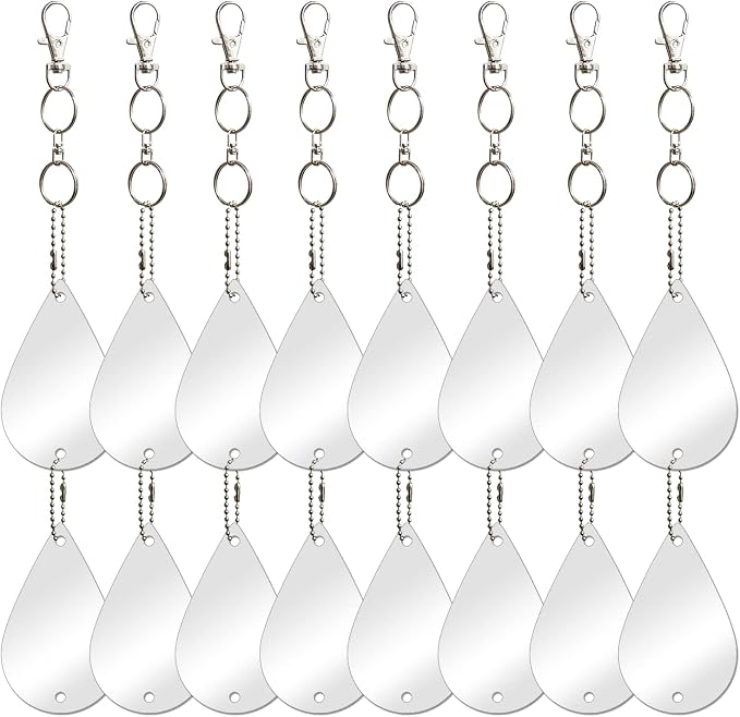 Keep Birds Away Mirror Disc, Hanging Reflectors to Scare Birds Away from Your House and Garden, 16 Drop Shape Discs