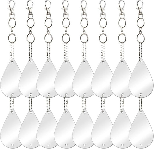 Keep Birds Away Mirror Disc, Hanging Reflectors to Scare Birds Away from Your House and Garden, 16 Drop Shape Discs
