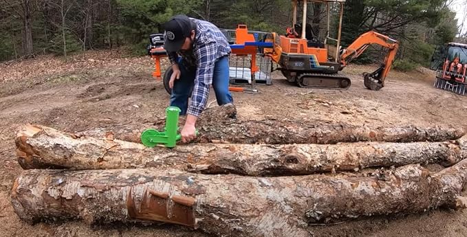 THE MINGO Ultimate Firewood Measuring Tool - Chainsaw Fire wood Marking Tool With Marking Wheels - Log Paint Marker -Measuring Accessory For Chainsaw - Logging Accessory (Mingo Marker With 16" Wheel)