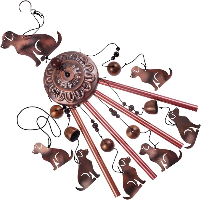 Outdoor Dog Wind Chimes, Gifts for Mom & Grandma & Family, Music Wind Catcher, Mobile Wind Bells, Memorial WindChimes, Blessing Windchime for Garden/Home/Balcony/Lawn/Yard/Indoor/Outside Decoration