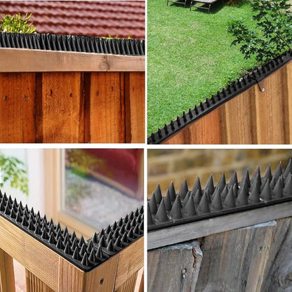 Bird Spikes, 20 Pack Bird Deterrent Spikes for Pigeon Squirrel Raccoon Crow Cats Bird Defender Spikes for Outside to Keep Birds from Walls, Railing and Roof (22 FT)