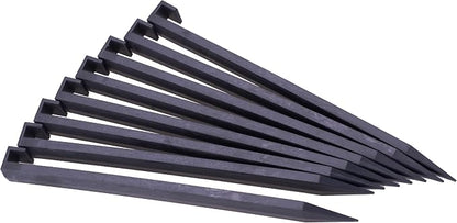 Landscape Edging Spikes, 60 Pcs 10 Inch Garden Stakes Anchoring Spikes for Paver Edging, Weed Barriers, Turf, Tent, Weed Barrier, Timber, Carpentry, Tent etc. (60, Black)