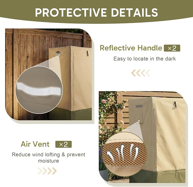 COWVIE Waterproof Firewood Rack Cover, 4 FT | Zipper and Air Vent, 600D Heavy-Duty, For Wood Rack, For Outdoor Firewood Storage Rack