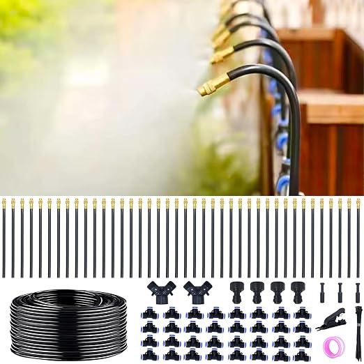 Thiswing 360° Adjustable Drip Irrigation System - 200 FT Garden Watering Kit with 40 Nozzles, 5/16" Flexible Tubing, Raised Bed Sprinkler & Garden Mister for Yard, Lawn, Vegetables, Potted Plants