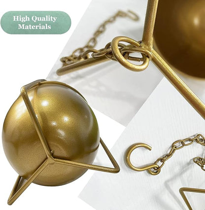 Metal Plant Hanger,Hanging Planters Indoor Hanging Flower Pots (Gold)…