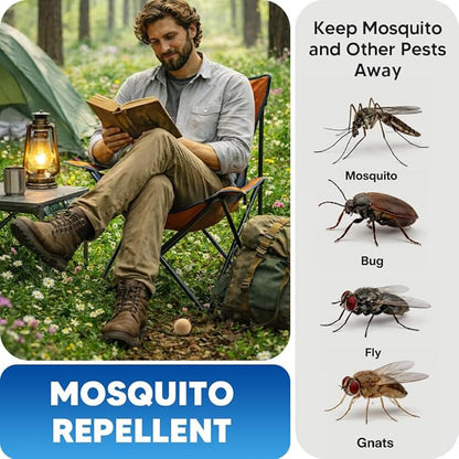 Mosquito Repellent Outdoor Patio, Mosquito Repellent Balls, Mosquitoes Deterrent for Yard, Keep Mosquito Away for Garage/Porch/Camping, Mosquito Control Indoor, Covers up to 120 sq ft-8P