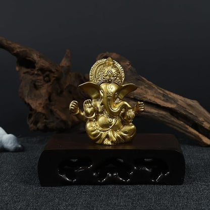 Lord Ganesha Buddha Statue - Elephant God Sculptures Ganesh Figurines | Man-Made Stone Home Garden Buddha Decoration Statues