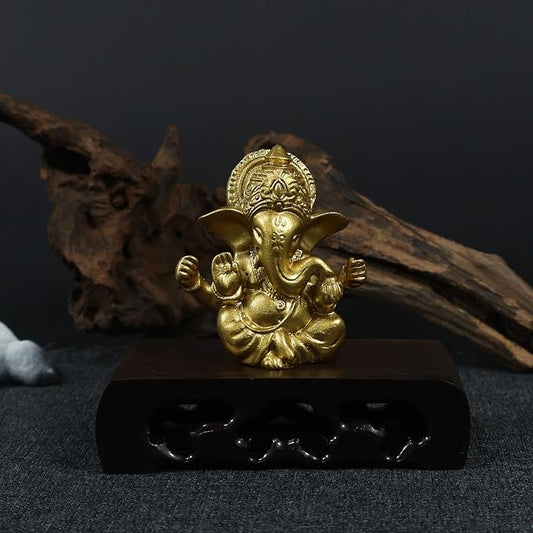 Lord Ganesha Buddha Statue - Elephant God Sculptures Ganesh Figurines | Man-Made Stone Home Garden Buddha Decoration Statues