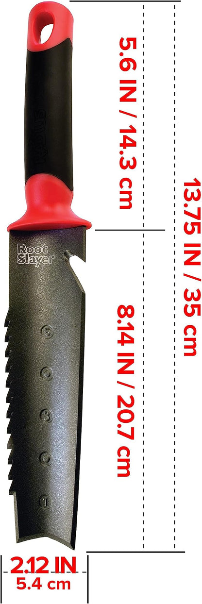 Root Slayer 17211 Soil Knife with Holster, Red