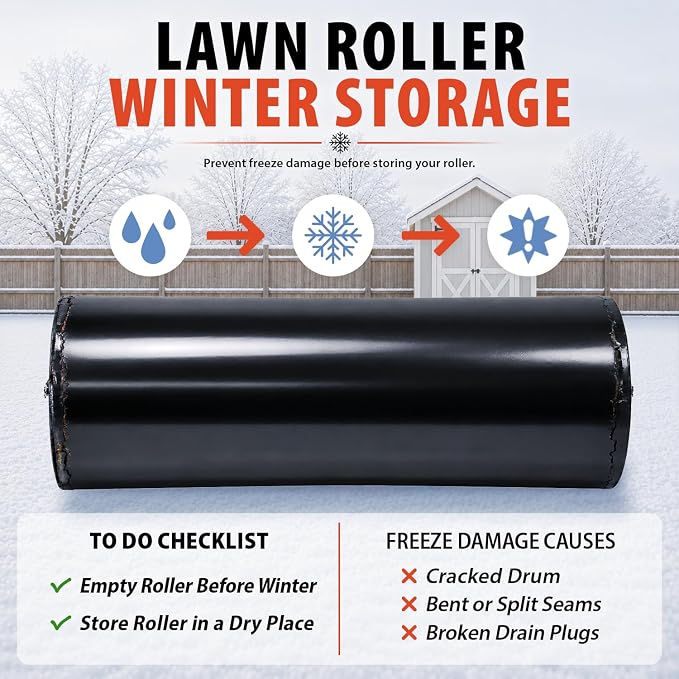 Agri-Fab 45-0216C Steel Lawn Roller 24" x 48" Black