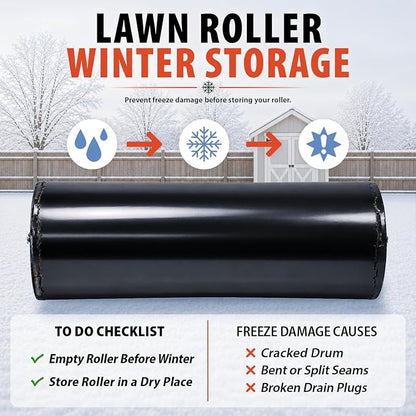Agri-Fab 45-0216C Steel Lawn Roller 24" x 48" Black