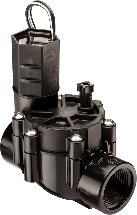 Rain Bird CPF100 In-Line Automatic Sprinkler Valve with Flow Control, 1" Threaded x Female, Black (Pack of 5)