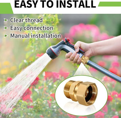 Boltigen Garden Hose Swivel Connector, 3/4GHT Garden Hose Swivel Fitting, 360 Degree Male to Female Hose Adapter for Outdoor