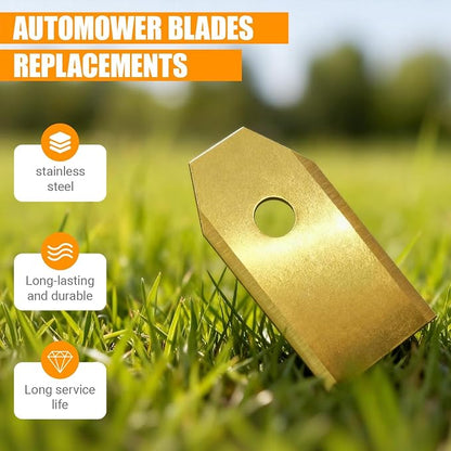 Robot Mower Golden Replacements Stainless Steel with1 Pack Screw Accessories for Lawn Mowing Robots McCulloch Robotic Lawnmowers Husqvarna（10 * 18 * 35mm） (45PCS)