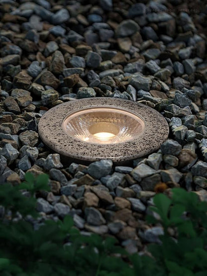 LEONLITE 12-Pack 3W 3000K Well Lights Landscape LED In Ground, 12-24V AC/DC Low Voltage, CRI90 IP67 Inground Well Lights Outdoor, Rock Color Aluminum Housing, Embedded Parts Included