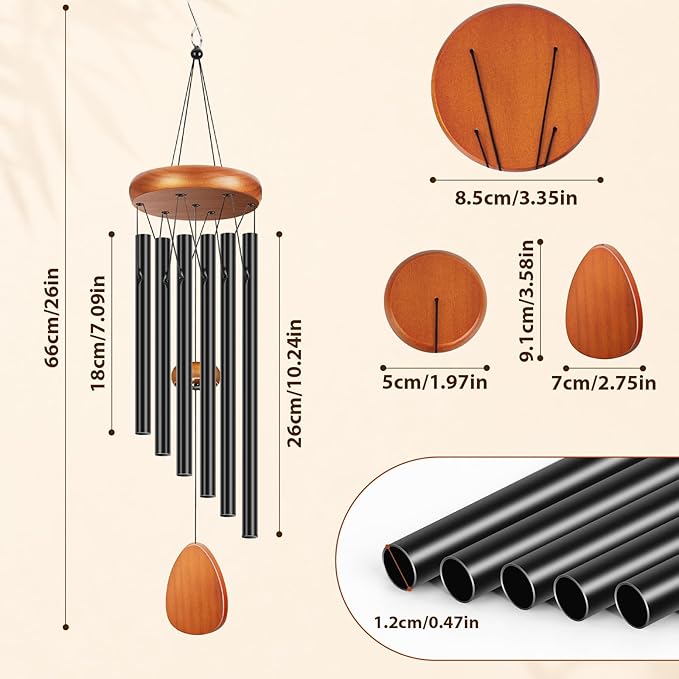 Winzwon Wind Chimes for Outside, House Warming Gifts for Women | New Home Outdoor Gifts for Neighbor Hotness Parents, Garden Aluminum Hanging Metal Windchimes Outdoors for Patio Porch Yard