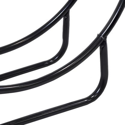 Sunnydaze 48-Inch Outdoor Firewood Rack Hoop - Indoor Round Tubular Steel Fireplace Wood Holder - 700-lb Capacity