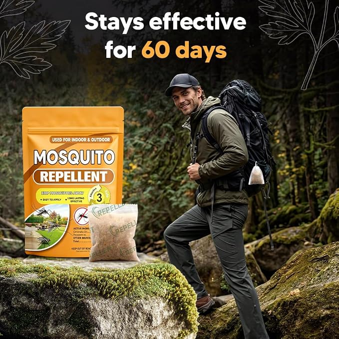 Mosquito Repellent Outdoor Patio, Mosquitoes Repellent Indoor, Keep Mosquito Away, Covers 120 sq ft of Space,Safe for People and Pets, Perfect for Patio,Bedroom,Garden,Camping-12P