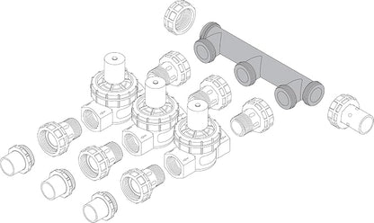Orbit 57183 3-Port Irrigation Valve Manifold System