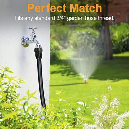 21 Pieces 1/2 Inch Drip Irrigation Fittings Kit, 1/2'' Drip Line Barbed Fittings for 1/2 Inch Irrigation Tubing (1/2" ID x 0.650" OD) Anti-Leak Lock Nut Connectors for Garden Drip System