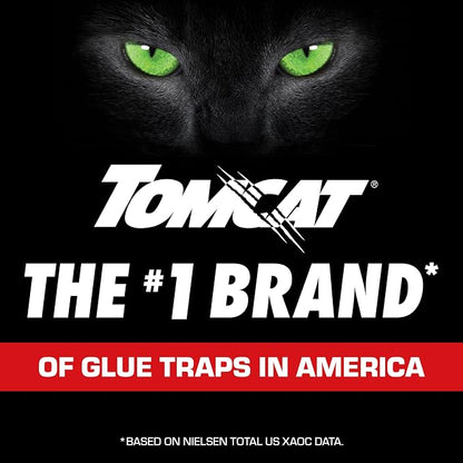 Tomcat Glue Boards with Immediate Grip Glue for Mice, Cockroaches, and Insects, Ready-to-Use, 8-Pack (32 Glue Boards)