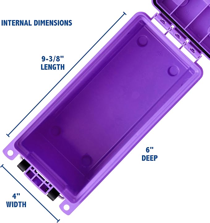 Sheffield Ammo Box Made in USA, Stackable Lockable Ammo Storage Box, Purple | Lockable Storage Box, Water and Dust Resistant Dry Box, Secures Hunting Gear, Gun Accessories, Supplies, and Bullets