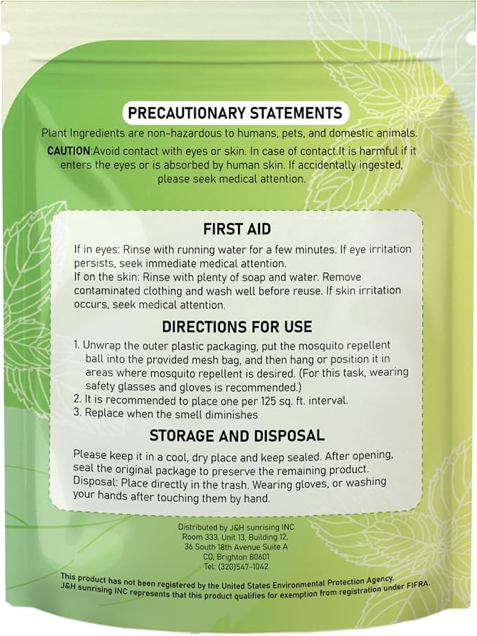 Mosquito Repellent, Mosquito Repellent Outdoor Patio Powerful, Mosquites Deterrent for Yard, Camping,Hiking, Picnicking Child&Pets Friendly
