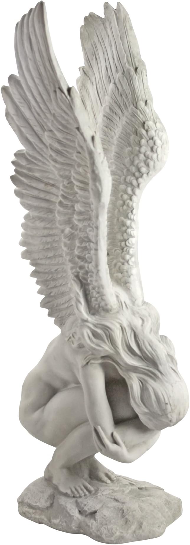 Design Toscano KY30700 Extended Grace Angel Garden Statue, 24 Inch, Antique Stone