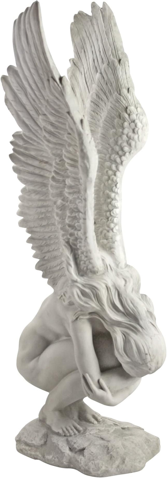 Design Toscano KY30700 Extended Grace Angel Garden Statue, 24 Inch, Antique Stone