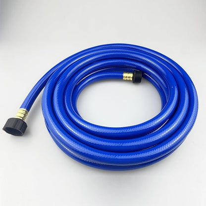 Darnassus PVC Garden Hose 1/2 Inch, 20 FT Flexible Water Hose Blue with Male and Female Plastic Fittings - No Leaking and Lightweight for Household Outdoors Lawns Patio