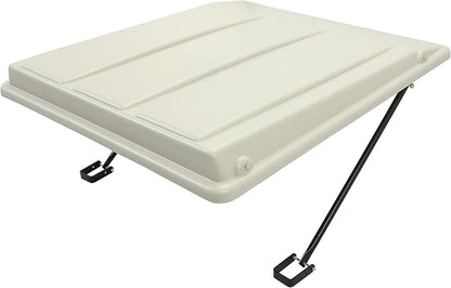 ECOTRIC Lawn Tractor Sun Shade, Top Canopy Compatible with John Deere Tractors with ROPS, White Sun Shade W/Mounting Brackets, Reduce Heat and Glare with This Umbrella Canopy