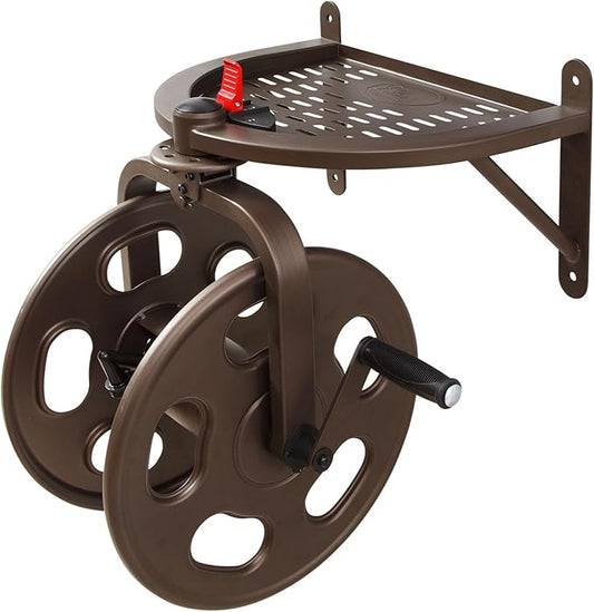 Liberty Garden Navigator Hose Reel, Bronze, with Flip Top