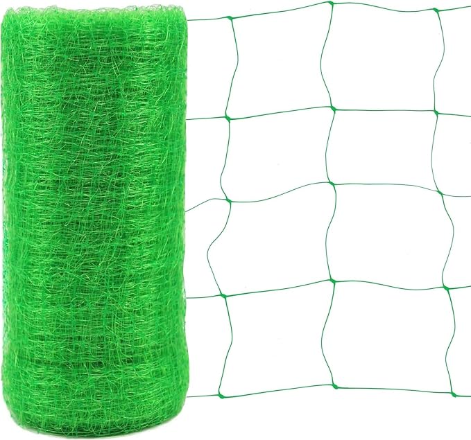Toolazy Trellis Netting 59" x328' Green - Heavy Duty 6" Mesh Plant Support Net for Climbing Vegetables, Garden Trellis Roll for Tomato Cucumber Pea Bean Vine Grow Tent Scrog Hydroponic