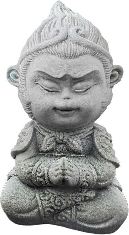 Meditating Buddha Statue Buddha Aquarium Decorations Betta Fish Tank Sandstone Accessories for Indoor Fish Tank Aquarium Decor (M2)