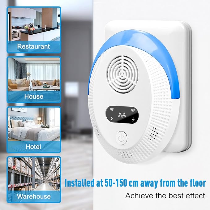 2026 Upgraded Mouse Repellent, Ultrasonic Pest Repeller, Home Indoor Pest Repellent for Insect, Roach, Spider, Ant, Bug, Rodent, Mouse, Bugs, Mosquito, Mice, 6 Packs