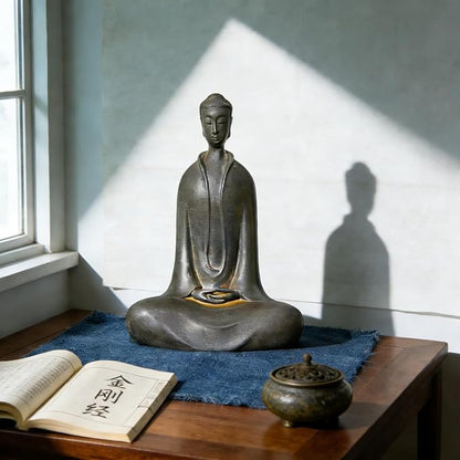 Buddha Statue - Zen Garden & Home Decor，Spiritual Meditation & Office Gift | Weather-resistant copper, ideal for zen garden, patio, study room, living room & meditation