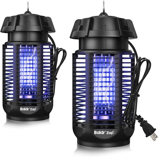 Electric Bug Zapper for Outdoor Indoor, Mosquito Zapper, 1/2 Acre Wide Coverage, 4200V 20W Powerful, IPX4 Waterproof Insect Killer for Backyard, Patio, 2 Pack