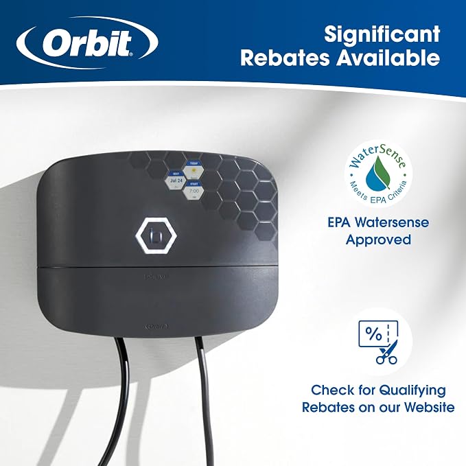 Orbit B-hyve XR Smart Sprinkler Timer - 16-Zone - WiFi-Enabled Indoor/Outdoor Irrigation Controller - App Control - Weatherproof Watering System - Multi Zone - Custom Programs - 57995 (Pack of 2)