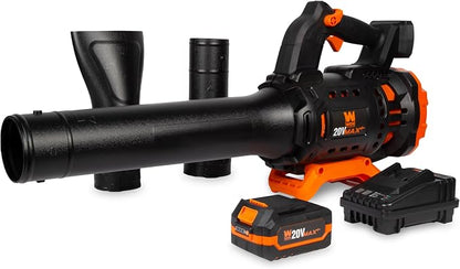 WEN 20V Max Cordless Brushless Axial Leaf Blower with 4Ah Battery and Charger (20711)