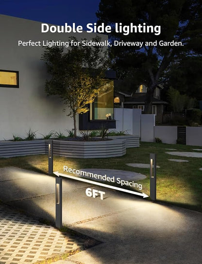 SUNVIE Low Voltage Landscape Lights 3W LED Pathway Lights Wired Aluminum Waterproof Outdoor Landscape Lighting 3000K 12-24V Path Lights Low Voltage for Garden Yard Walkway ETL, 8 Pack with Connectors