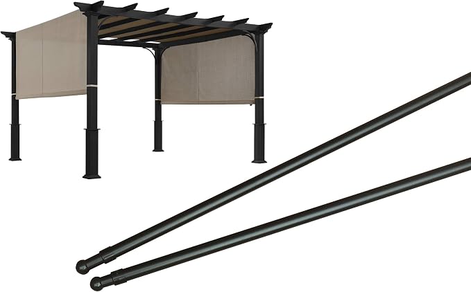 ALISUN Length Adjustable Weight Rods/Pull Tubes for Pergola Canopy (2 Rods Included, from 77 inches to 132 inches)