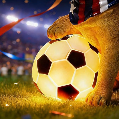 World Cup 2026 Decor, World Cup Gifts for Sports Fans, Solar Outdoor Garden Statues Lights, Dog Sculpture Garden Decor, Unique Housewarming & Yard Decoration Gifts for Women, Men, Daughter