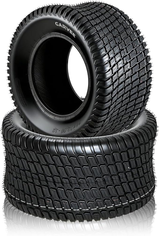 GarveeLife 13x5.00-6 Lawn Mower Tires (Set of 2) - 13x5.00x6 4-Ply Tubeless Garden Tractor Turf Tires, 440 LB Load Capacity, 40 PSI, for Mowers & Yard Carts