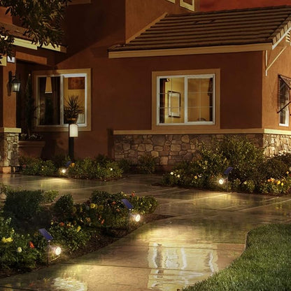 Solar Spotlights, 18 LED Solar Lights Outdoor Waterproof, 2 Mode Soft Warm White Landscape Lighting Auto On/Off Spot Lights for Flag Pole Garden Yard Tree Driveway Pool, 4 Pack