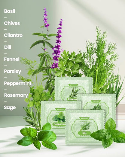 Gift for Women, Mom, Her – 9 Herb Indoor Window Garden Kit | Complete Herb Seeds Starter Set with Pots, Soil, Tools & Markers | Heirloom Herbs | Birthday, Housewarming, New Home, Mother's Day