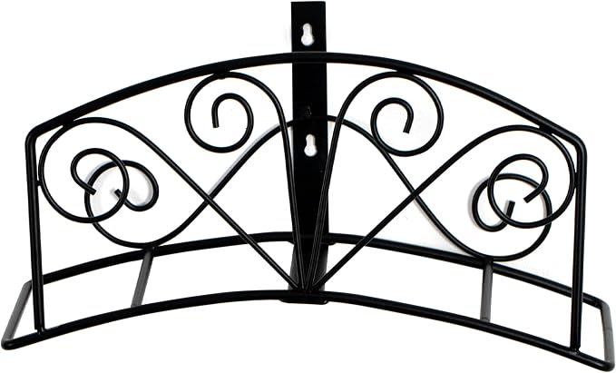 Gardenised Metal Wall-Mount Elegant Scrollwork Hose Holder Heavy-Duty Outdoor Hanger and Water Hose Organizer with Sturdy Reel Hooks & Screws for Yard Lawn Garden Patio Landscaping and Home Use
