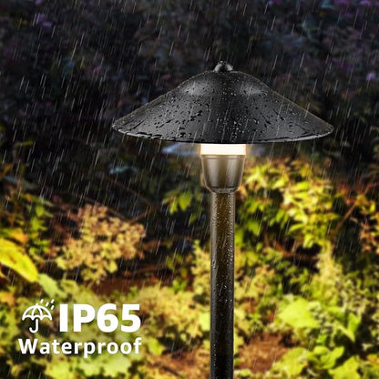 SUNVIE Low Voltage Pathway Lights 12-24V 3W Landscape Lighting, 3000K LED Low Voltage Landscape Lights, IP65 Waterproof Aluminum Path and Area Light for Outdoor Yard Garden Walkway, 2 Pack